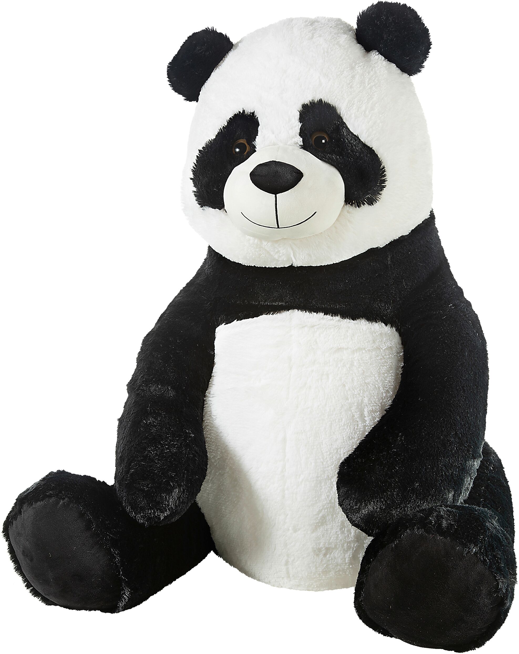Kuscheltier HEUNEC "Panda XXL, 100 cm", schwarz (schwarz, weiß), Plüschfiguren, KinderH:100cm, Plüsch, Kuscheltier, H:100cm