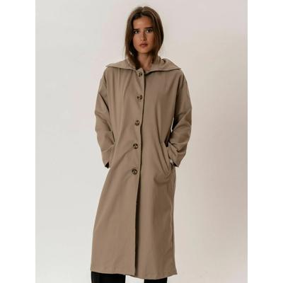 Outdoorjacke ITS MAY "ITS MAY Between season jackets Harper", Damen, Gr. S, sand, Obermaterial: 98% Baumwolle, 2% Elasthan, Jacken Outdoorjacke