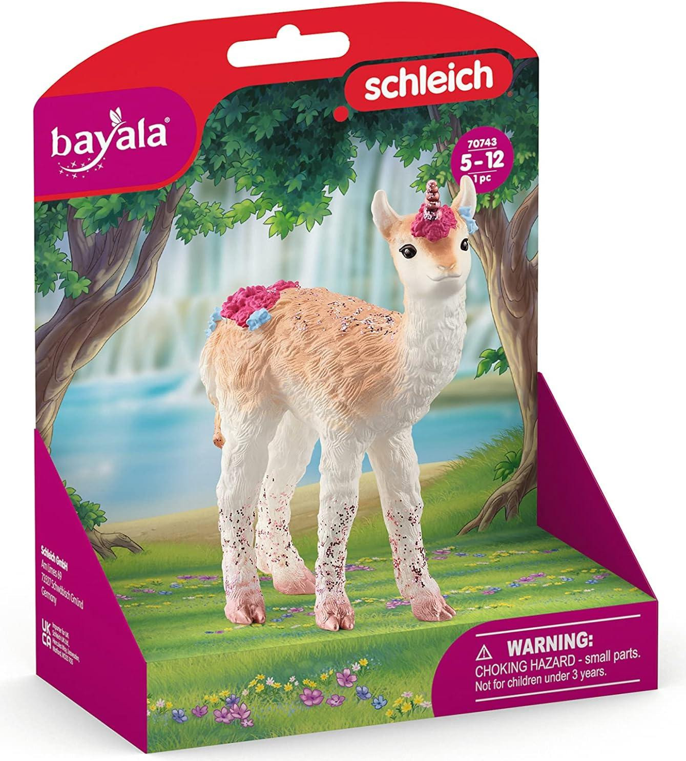 Schleich Unicorn Llama Figurine met glanzende details en een fonkelende spiraalvormige hoorn