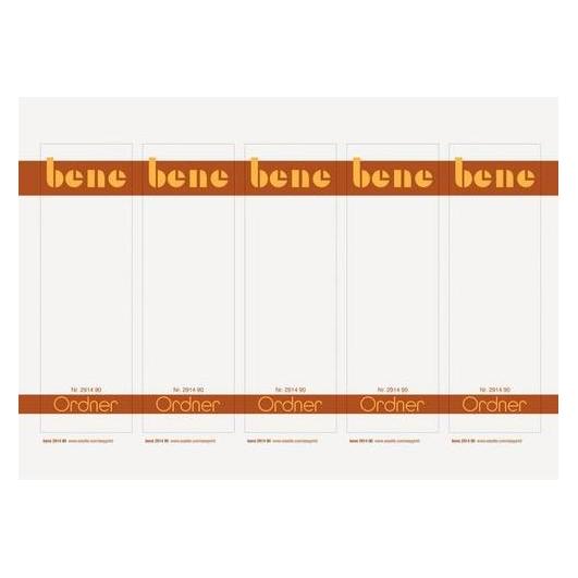 Bene 50 Einsteck-Rückenschilder weiss für 8,0 cm Rückenbreite (291490)