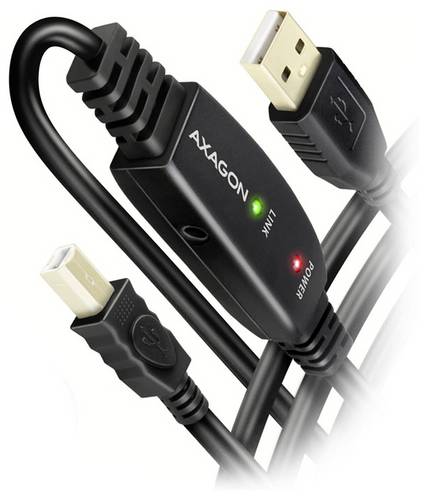 AXAGON USB-Kabel USB 2.0 10m Schwarz ADR-220B