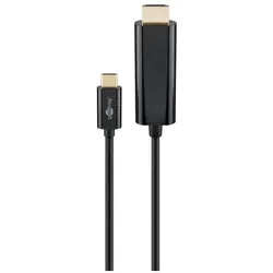 Goobay USB-C auf HDMI Adapter (HDMI), Video Adapter, Schwarz