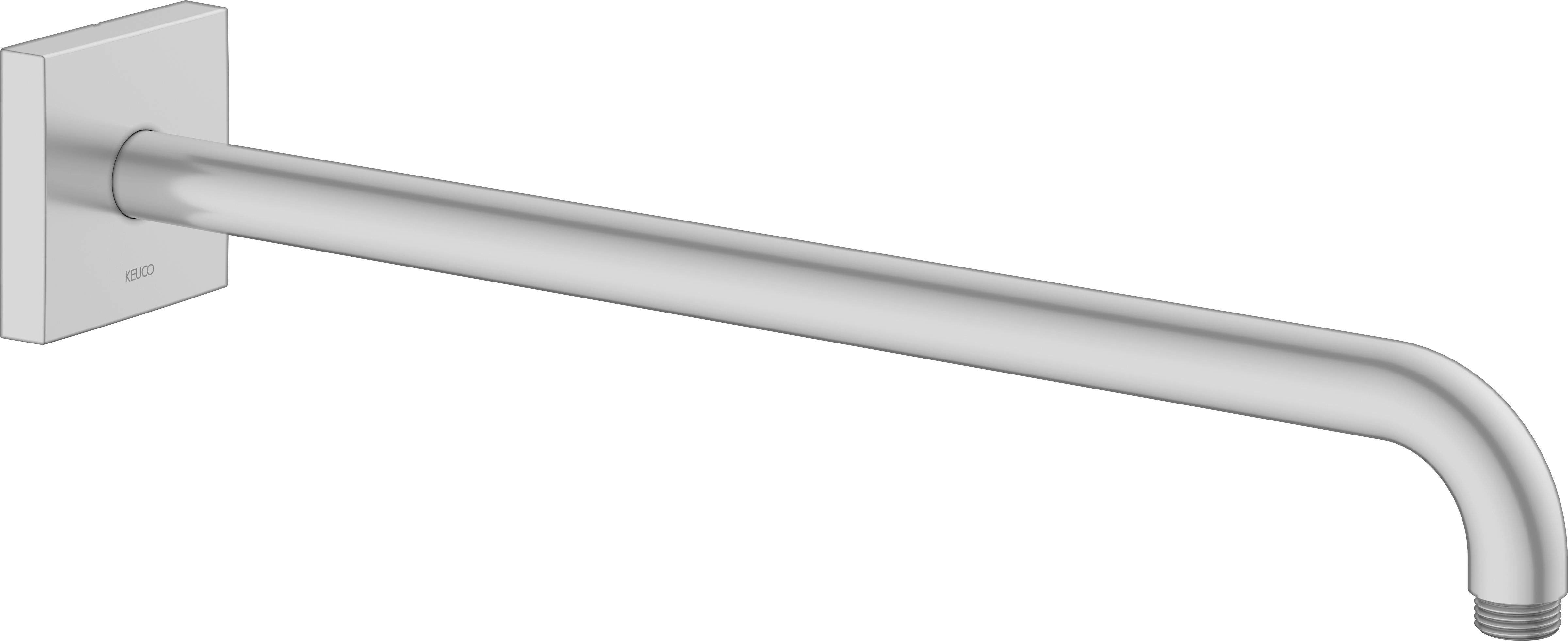 Keuco bras de douche 53088170402 finition aluminium, saillie 462 mm, pour raccordement mural G 2000 / 2