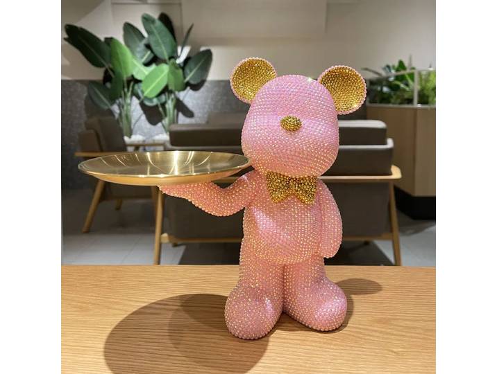 Statue d'ours en diamant, décoration nordique pour la maison, décor de chambre, ornements purs faits à la main, Figurine de décoration de la maison, accessoires de bureau, Sculpture d'art