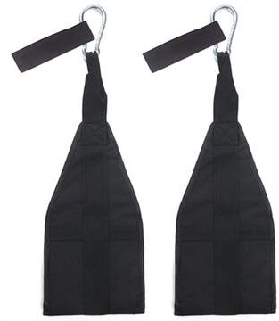 Market Central Heavy Duty AB Sling Straps Suspension Trainer For Pull Up Bar Core Workouts black