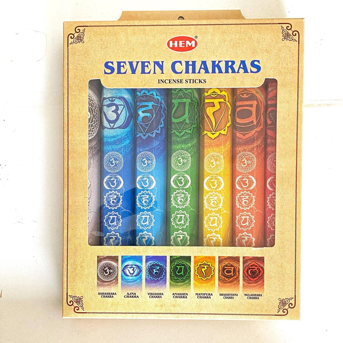 HEM Seven Chakras Wierookstokjes Giftpack met 7 doosjes