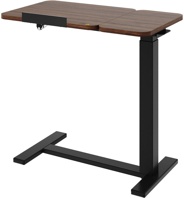 Brayden Studio Steel Standing Desk Walnut/Brown 15cm H X 54cm W X 75.5cm D