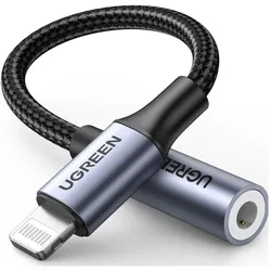 Ugreen Lightning to 3.5mm Jack Adapter, Audio Adapter, Schwarz, Grau