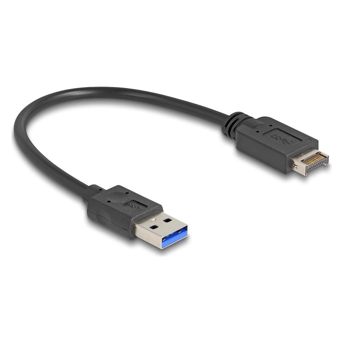Delock USB 10 Gbps Kabel USB Typ-E Key A 20 Pin Stecker zu USB Typ-A Stecker 30 cm (0.30 m, USB 3.2 Gen 2) (85449)