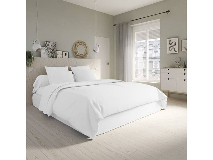 Housse de couette coton blanc 240x260 cm