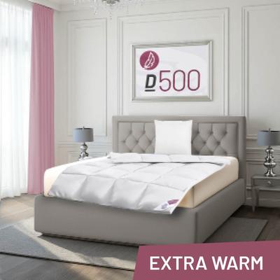 Gänsedaunenbettdecke SCHLAFSTIL "D500", weiß, B:200cm L:220cm, 100% Baumwolle, Bettdecken, hergestellt in Deutschland