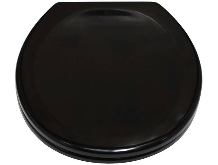 WC-Sitz ADOB Limone , schwarz, Duroplast, WC-Sitze, WC-Sitz, sehr stabil, Edelstahlscharniere