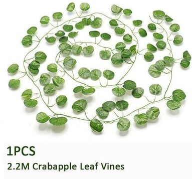 Inspire Select Artificial Ivy Leaf Garland Silk Green Vine Foliage For Home & Garden Decor crabapple Leaves 6 Pcs