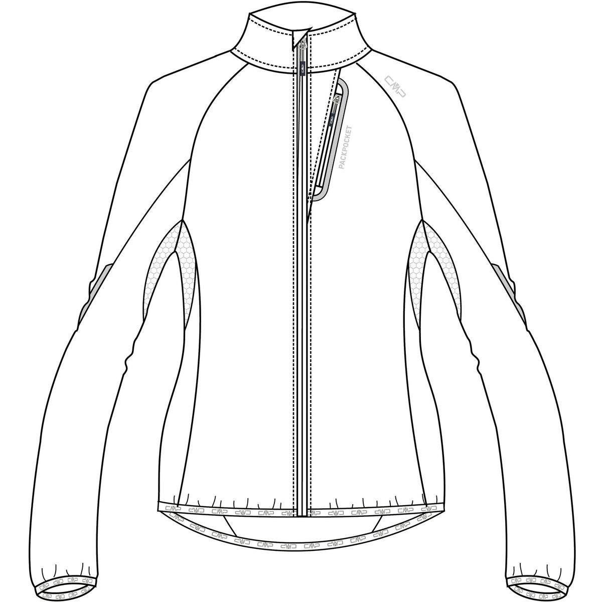 CMP Woman Jacket bianco (A001) 44 3C46776T-A001-44