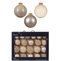 Baumschmuck Christbaumkugel Set creme 21tlg.
