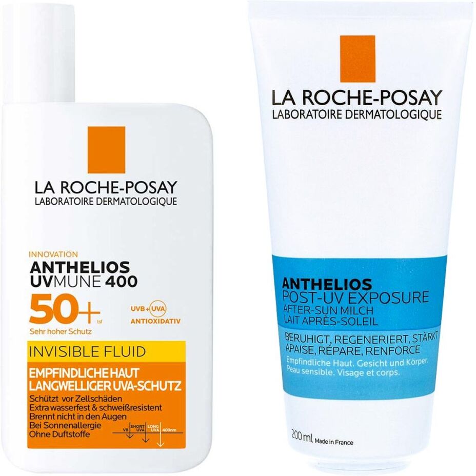 La Roche Posay Anthelios Invisible Fluid Uvmune 400 +Anthelios After-Sun Milch