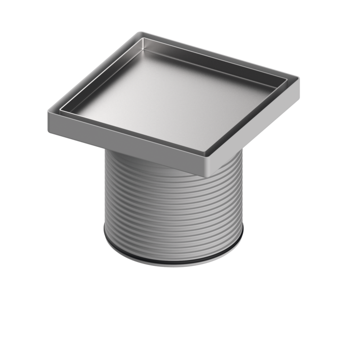 TECEdrainpoint S Rostrahmen 3660011 142x142mm, Edelstahl, Design plate