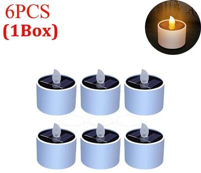 Uplifted Goods Solar Tea Light LED Candles Waterproof Outdoor Set 6pcs