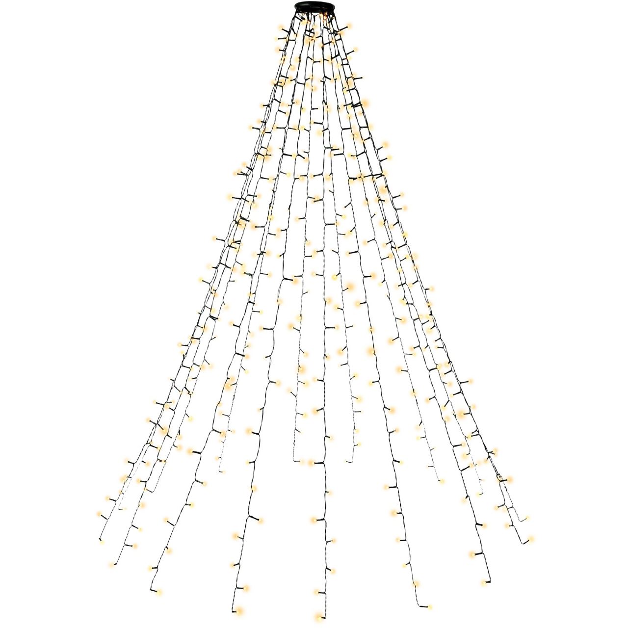 goobay Baummantel mit Ring LED Lichtervorhang grün, 1 St.