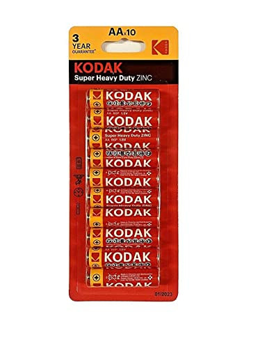 Kodak AA Super Heavy Duty Zink-koolstof Batterijen 1,5V, 10 stuks