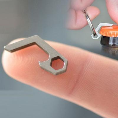 Inspired Deals Stainless Steel Keychain Bottle Opener Mini EDC Pocket Tool For Camping And Everyday Carry stainless Steel