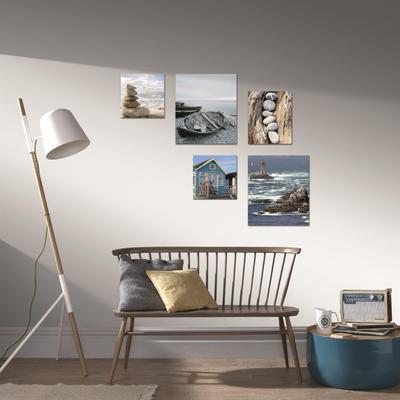 Bild ART FOR THE HOME "Strand", bunt (farbe bild(er): blau), B:60cm H:30cm, Bilder, Bild, Strand SET 5-teilig 80x60 cm