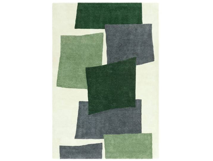 Tapis moderne tufté main vert 120x170 cm