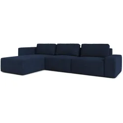 ECKSOFA L Form Arkleton Blau 360/180/93 cm Links Stil & Komfort