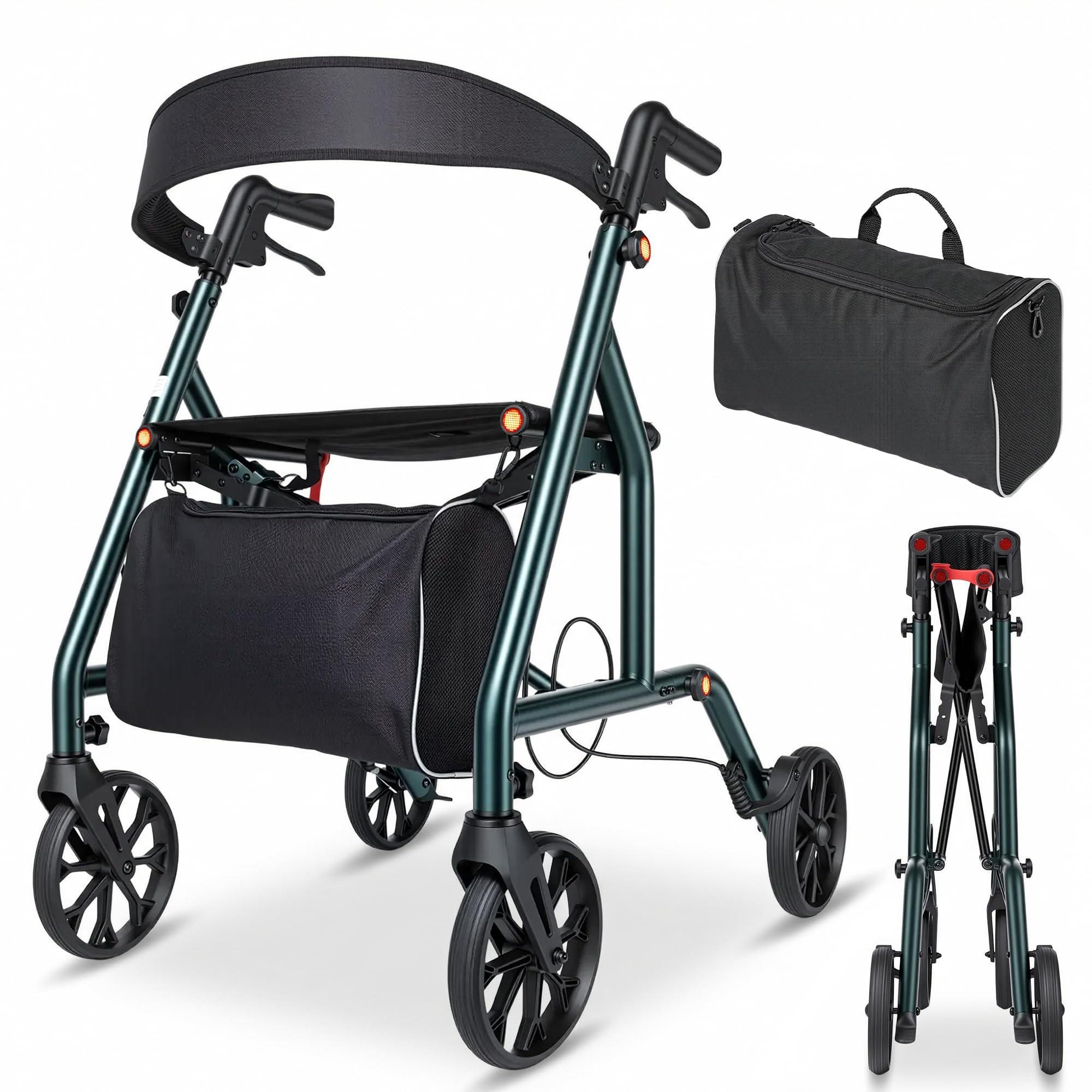 Faltbarer Rollator mit 20 cm Rädern