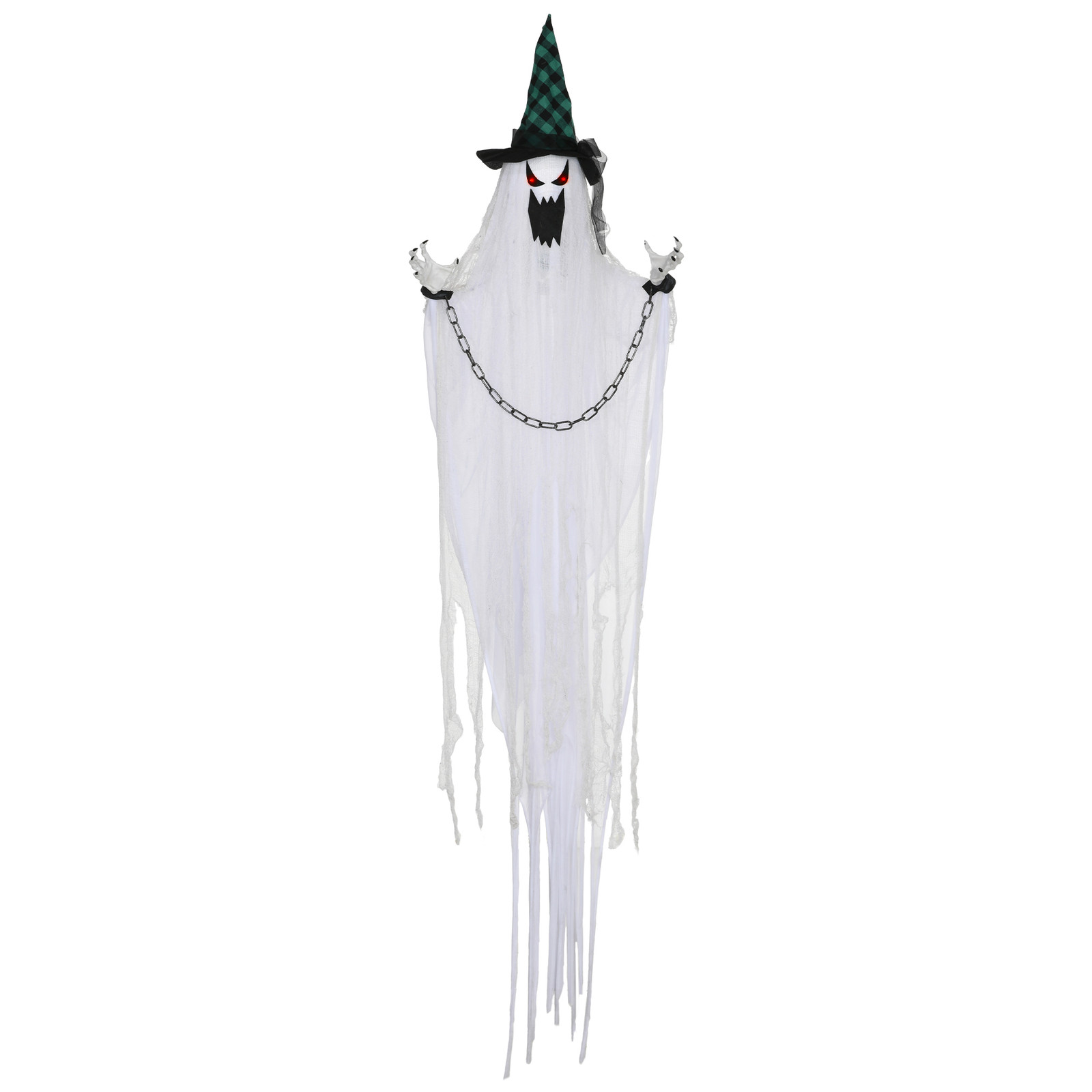 HOMCOM Halloween Geest Decoratie met Geluid en Beweging op Batterijen