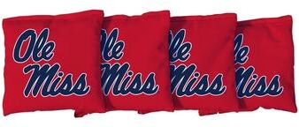 Skip's Garage Ole Miss Rebels Red Cornhole Bags