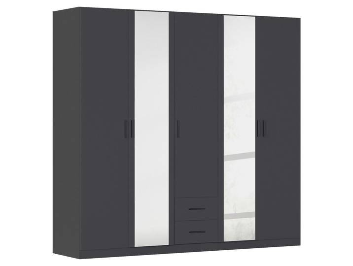 Drehtürenschrank mit Spiegel 226cm Despina Grau