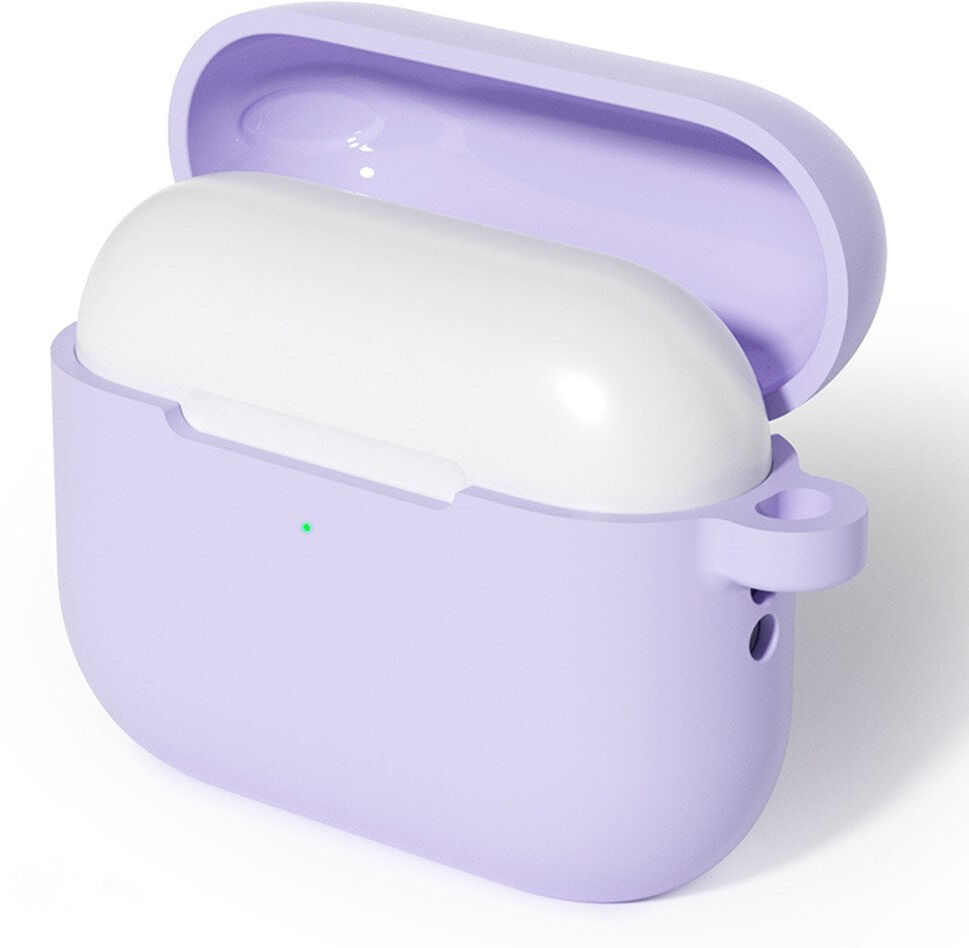 TABLETCOVERS.DK Apple AirPods Pro (3. gen.) Silikone Cover m. Karabinhage - Lilla