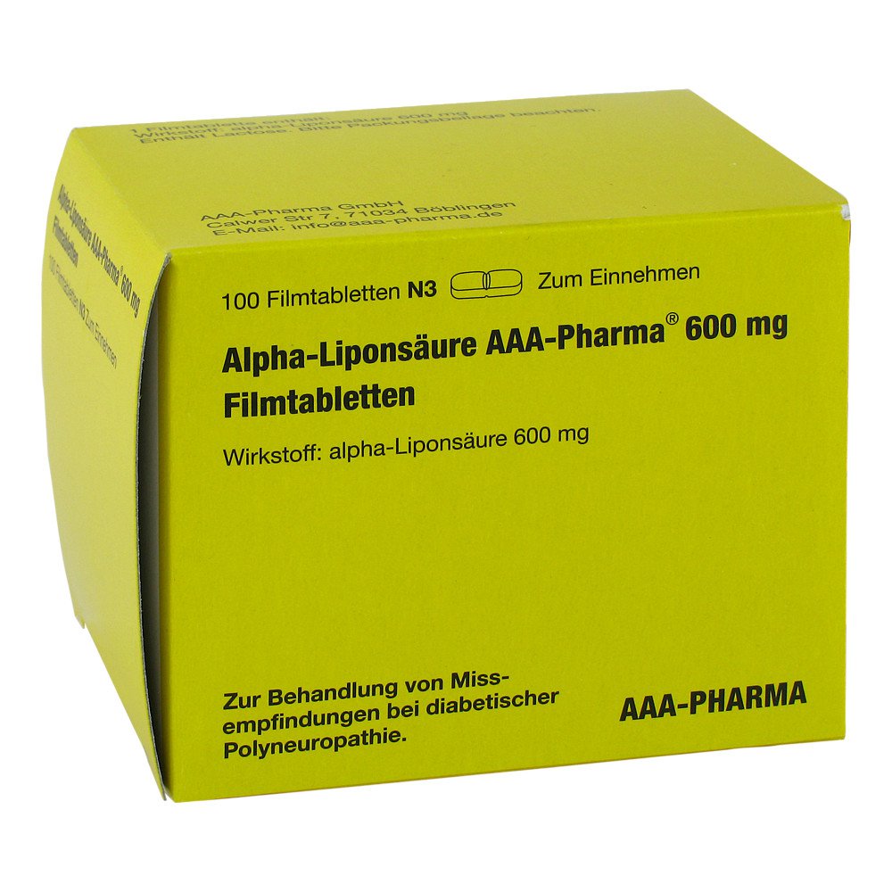 AAA - Pharma GmbH Alpha Liponsäure Aaa Pharma 600 mg Filmtabletten 12415999