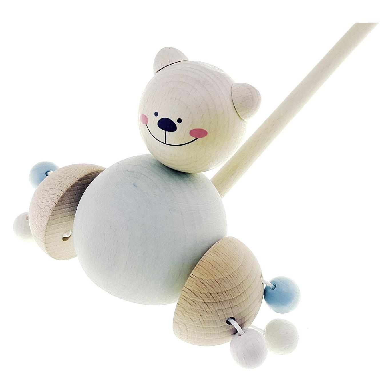 Hess Schiebe-Bär Natur rose/bleu (Hess)