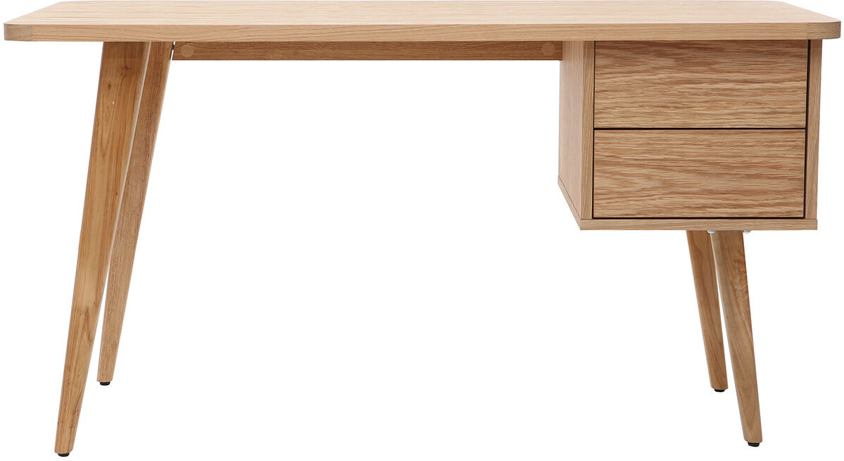 Miliboo Design-Schreibtisch Eiche L140 cm FIFTIES