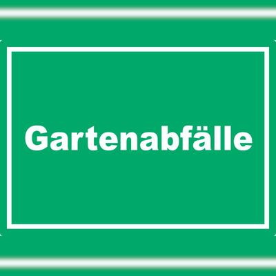 HB-Druck Gartenabfälle Mülltrennung Aufkleber mit Text A9 (37x52mm)