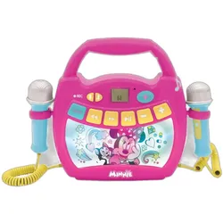 Lexibook Minnie Mouse Bluetooth Lautsprecher mit Lichteffekte und Mikrofonen, Batterie wiederaufladbar