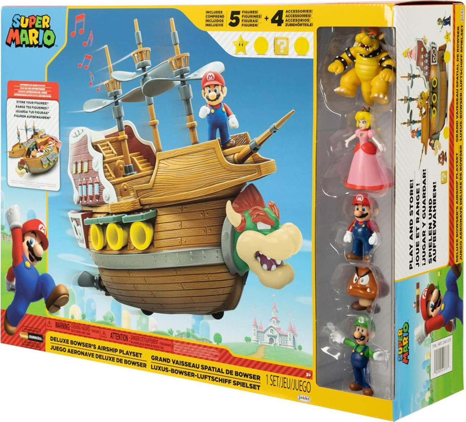 Jakks Pacific Super Mario Speelset Bowser's Luchtschip