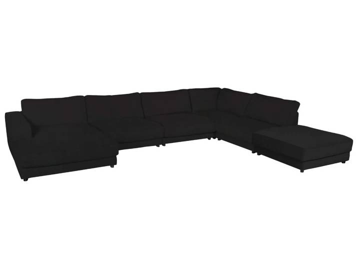 Ecksofa Havanna Basic Candy / Farbe: Schwarz / Material: Leder Basic
