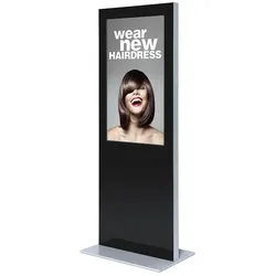 Showdown Displays Digitale Infostele einseitig 43" - Slim-Design schwarz, 71.9x202x50 cm