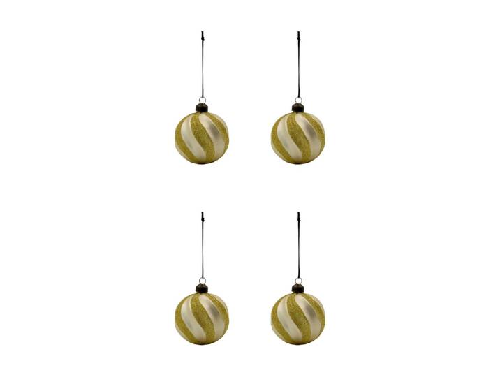 Weihnachtsbaumkugel HOUSE DOCTOR House Doctor Weihnachtskugel 4 Stück, Ø 8 cm , gold champagner, Ø:8cm, Weihnachtsbaumkugeln, Weihnachtsbaumkugel