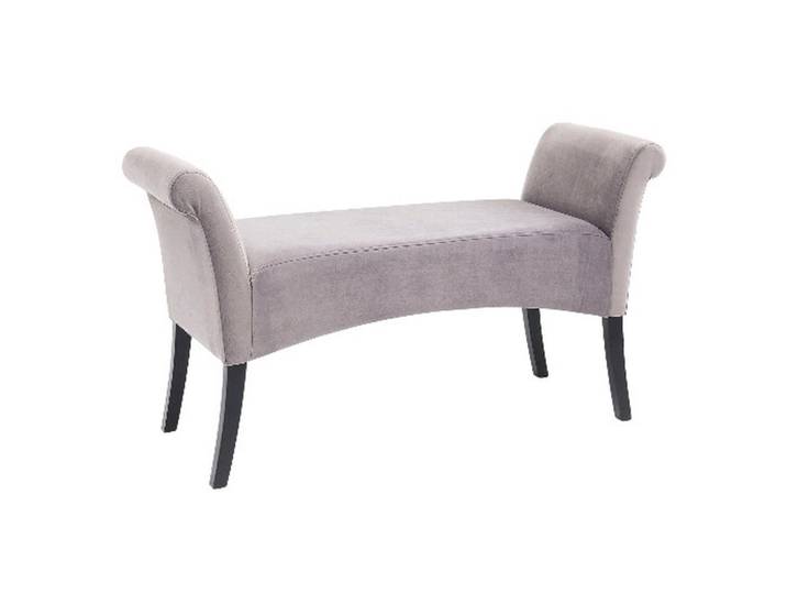 Sitzbank Silberfarben Motley Velvet 107x62x38 cm
