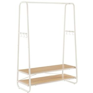 Vasagle Garderobenständer RGR112W09, weiß, aus Metall, 160 x 100 cm