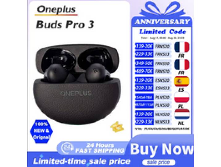 Globale versie OnePlus Buds Pro 3 OnePlus oordopjes TWS Bluetooth oordopjes 50dB actieve ruisonderdrukking 43 uur batterijduur voor OnePlus 12