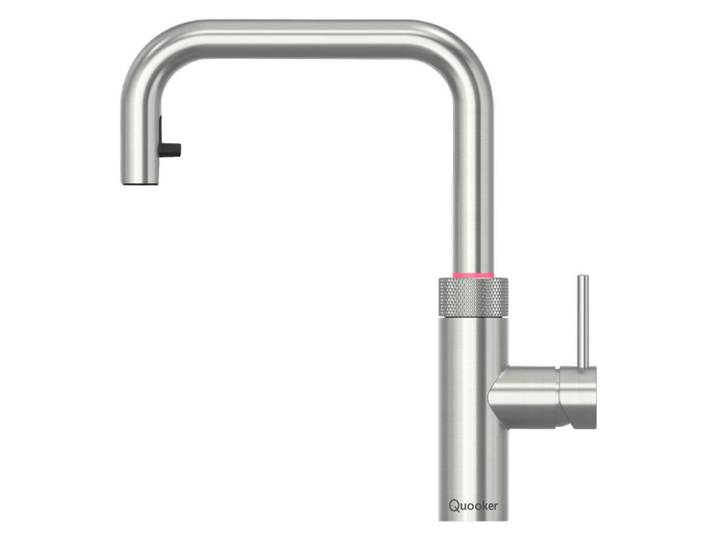 Quooker Küchenarmatur, Edelstahlfarben, Metall, 4x33x25.6 cm, Made in Europe, flexible Anschlussschläuche, herausziehbarer Auslauf, Keramikkartusche, schwenkbarer Auslauf, Trinkwassersystem, für kochendes Wasser geeignet, für Sprudelwasser geeignet, Küchen, Küchenausstattung