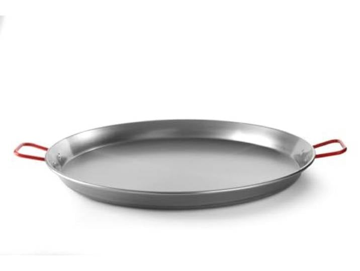 HENDI Paella-Pfanne, extra groß, Fiesta 800 (146804), geeignet für Gasherde, mit Griffen, Paellapfanne, Servierpfanne, ø800x(H) 50mm, Kohlenstoffstahl