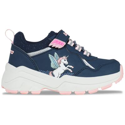 Sneaker LOTTO, Kinder, Gr. 34, blau (navy, rosé), Synthetik, Textil, mehrfarbig, Schuhe Sneaker, - mit Leuchtelementen