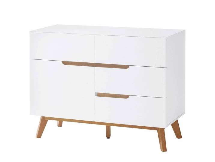 Kommode II 97 x 76 x 40cm Weiß/Weiß