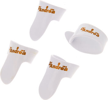 dAndrea Fingerpick Set Large White Weiß